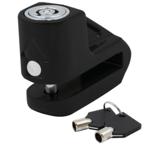 CANDADO ANTIRROBO PARA DISCO DE FRENO PARA MOTOCICLETA, CILINDRO 5.5 MM, COLOR NEGRO