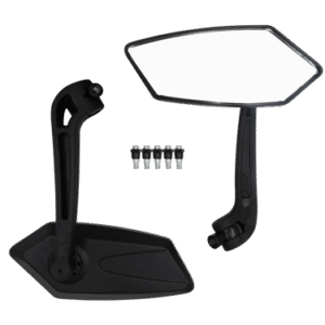 JUEGO DE ESPEJOS, NEGRO PARA MOTOCICLETA 14.9x5.7 CM CON ADAPTADORES