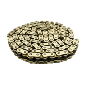 CADENA PASO 428 REF. DE 108 ESLABONES.(DORADA)P/MOTOCICLETA IT 125Z, FT125 08-16,HO-WAVE.