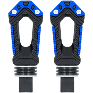 JUEGO DE POSAPIES DE ALUMINIO AZUL