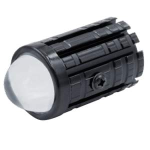 FARO PARA MOTOCICLETA, LENTE OPTICO, LUZ ALTA BLANCA / BAJA AMBAR, 12V