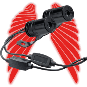 LUCES PROYECTORAS LED PARA MOTOCICLETA, IMAGEN DE FORMA DE ALAS COLOR ROJO