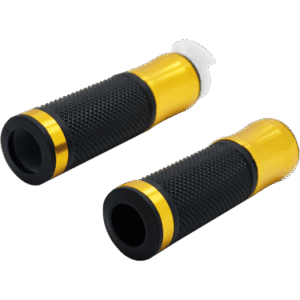 JUEGO DE PUÑOS COLOR NEGRO CON ALUMINIO DORADO, ABIERTO, CON TUBO MOVIL 7/8''