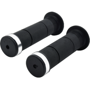 JUEGO DE PUÑOS COLOR NEGRO CON CROMO, CON TUBO MOVIL 7/8'', CERRADO 118 MM