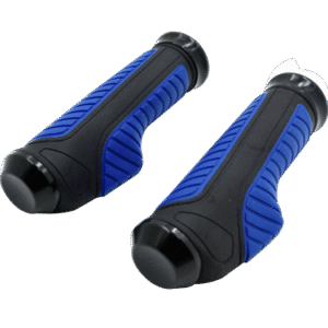 JUEGO DE PUÑOS COLOR NEGRO CON AZUL , CON TUBO MOVIL 7/8'', CERRADO 126 MM