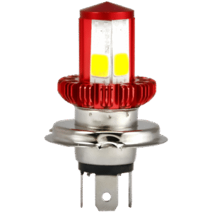 FOCO LED H4 PARA MOTOCICLETA, 4 LADOS, 12 VOLTS, 32 WATTS, LUZ ALTA/BAJA, 2000LM COLOR ROJO