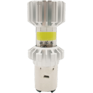 FOCO LED BA20D PARA MOTOCICLETA, 8 LADOS, 12-80 VOLTS,32 WATTS, LUZ ALTA/BAJA, 6500K, COLOR PLATEADO