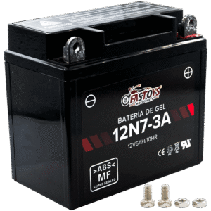 BATERIA GEL AGM 12N7-3A (-/+) 13.6 CM LARGO / 12.2 CM ANCHO / 7.7 CM ALTURA