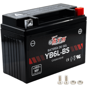 BATERIA GEL AGM YB6L-BS (-/+) 9.5 CM LARGO / 14.9 CM ANCHO / 6.9 CM ALTURA